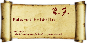 Moharos Fridolin névjegykártya